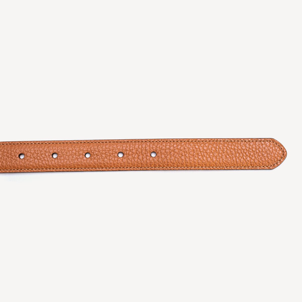 Women's Belt with Round Buckle - Tobacco - Swaine