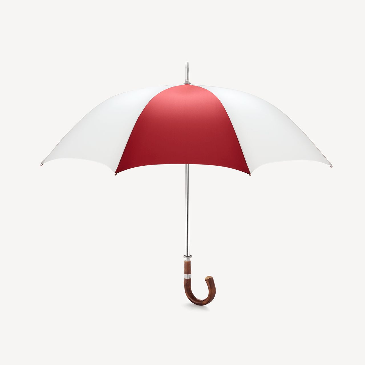 Golf Umbrella Crook Handle - Burgundy & White - Swaine