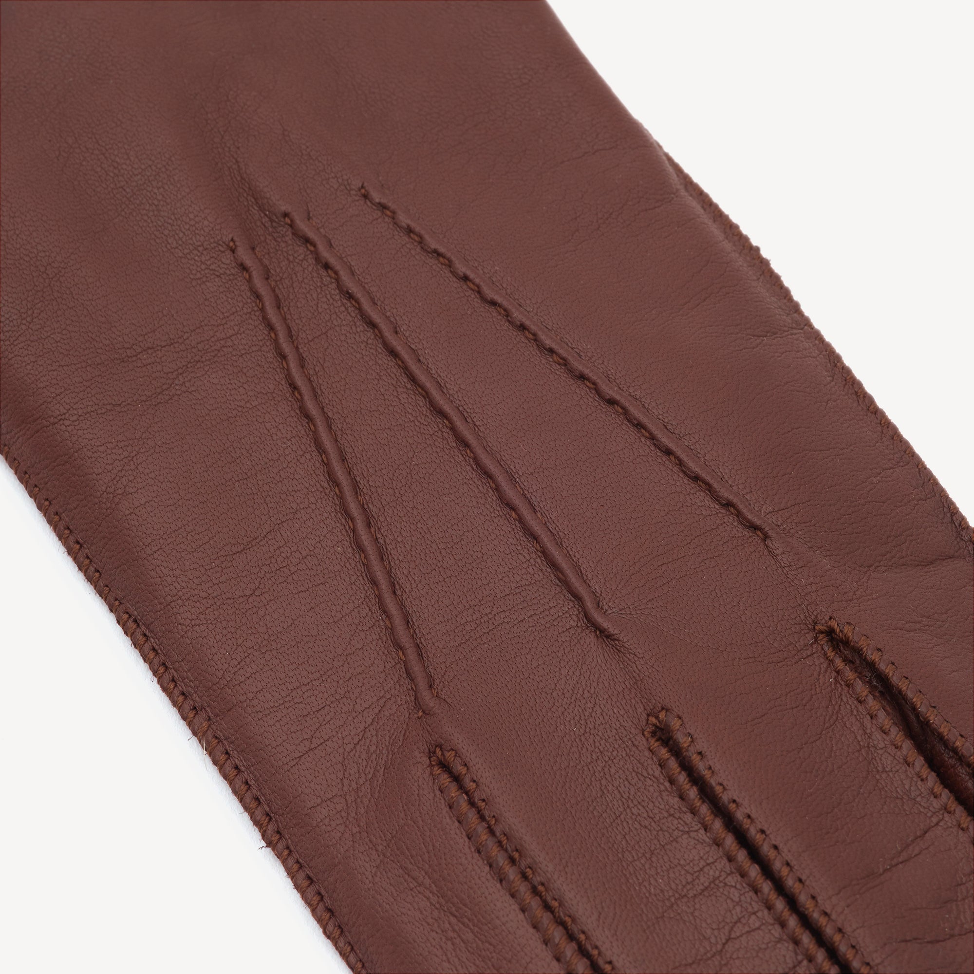 Men's Leather Gloves - Brown (Cashmere)