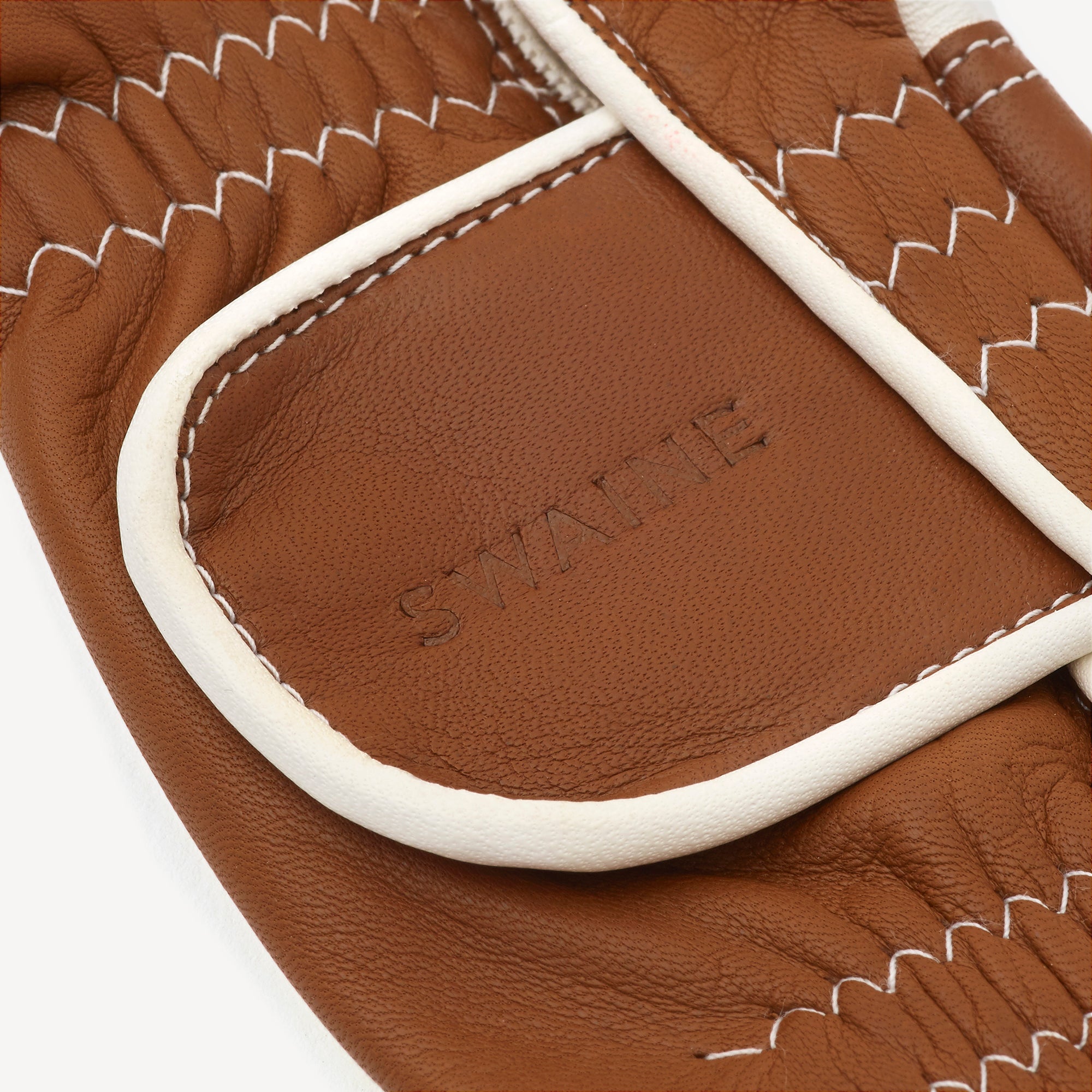 Women's Golf Gloves - Tobacco and White