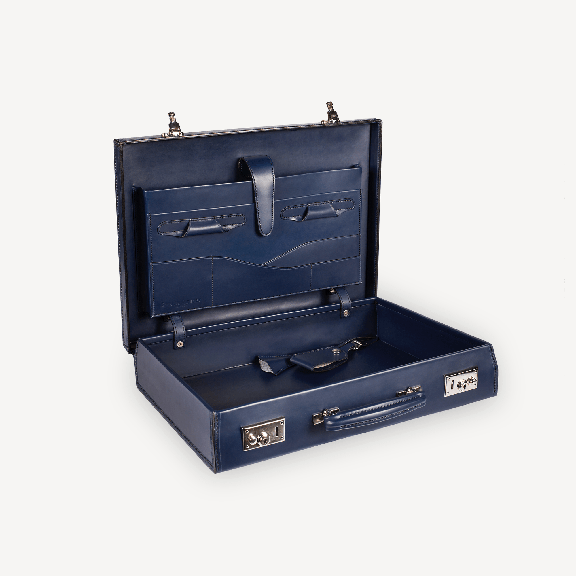 Churchill Attaché Case - Navy - Swaine