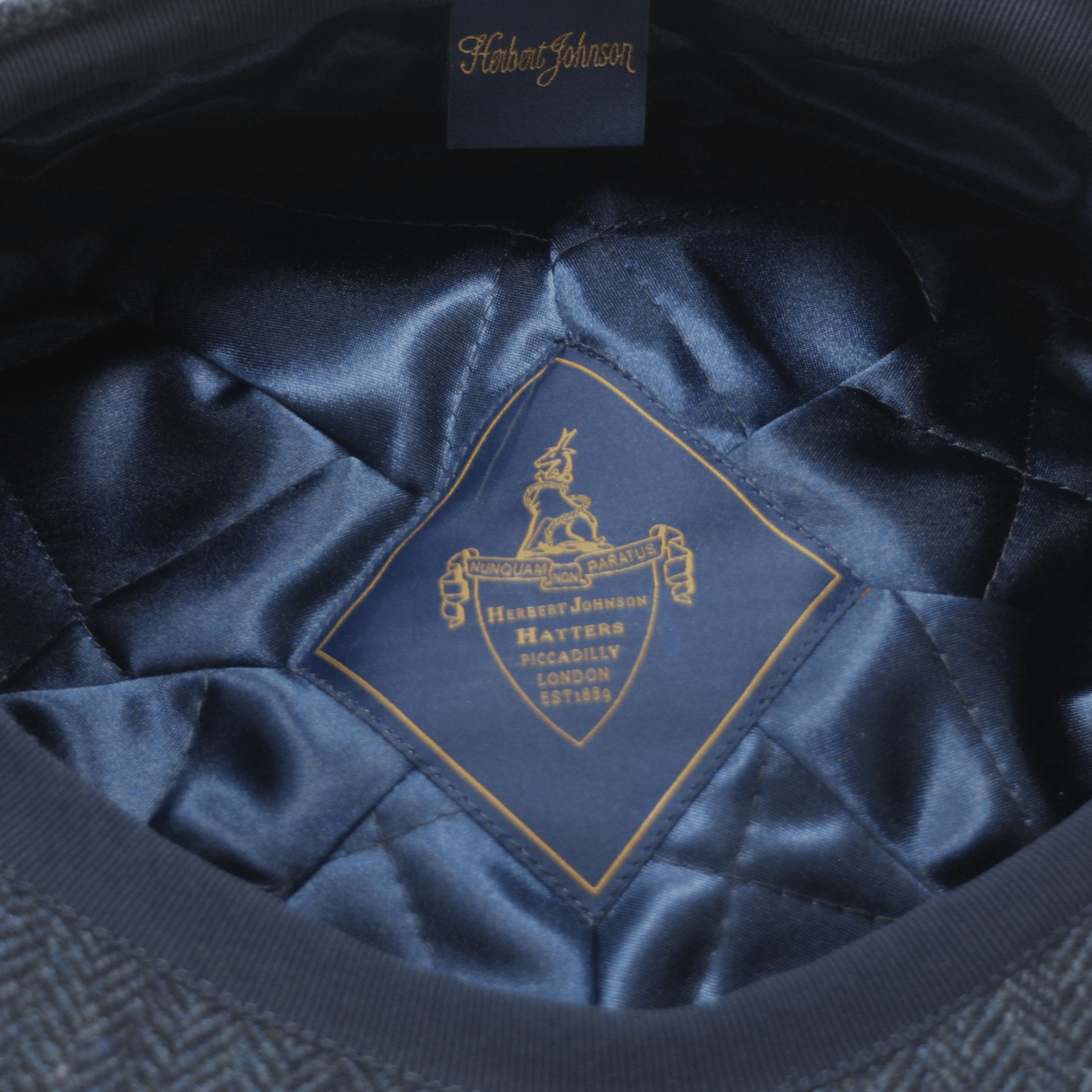 Newsboy Cap - Navy Herringbone - Swaine